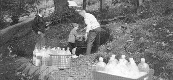 Filling up at Evendine spring.