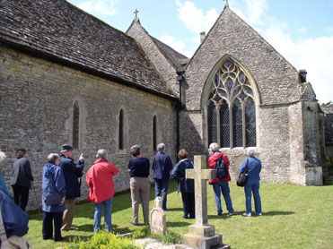 Members of the July 2009 three–day tour at St. Bartholomew’s parish church, Ducklington.